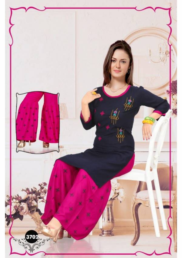 Trendy Mirror  Latest Fancy Festive Wear Heavy Rayon Kurti With Sharara Collection